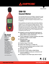 Thumbnail of document Data Sheet - SM-10 Sound Meter